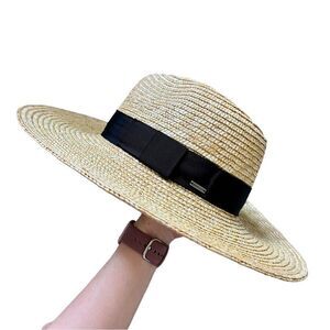 NWOT Women's BRIXTON Joanna Panama Straw Hat Sz M